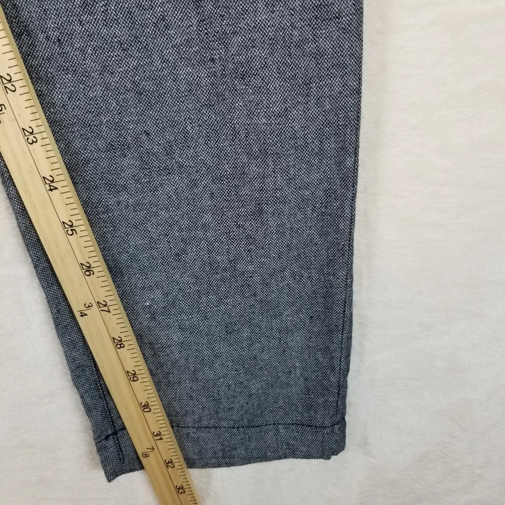Banana Republic Athletic Trousers Mens 32x34 Blue Grey Linen Blend Tapered Pants
